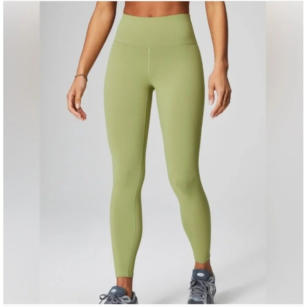 Fabletics Ribbed High Waisted Leggings Light Green Pistachio XL
